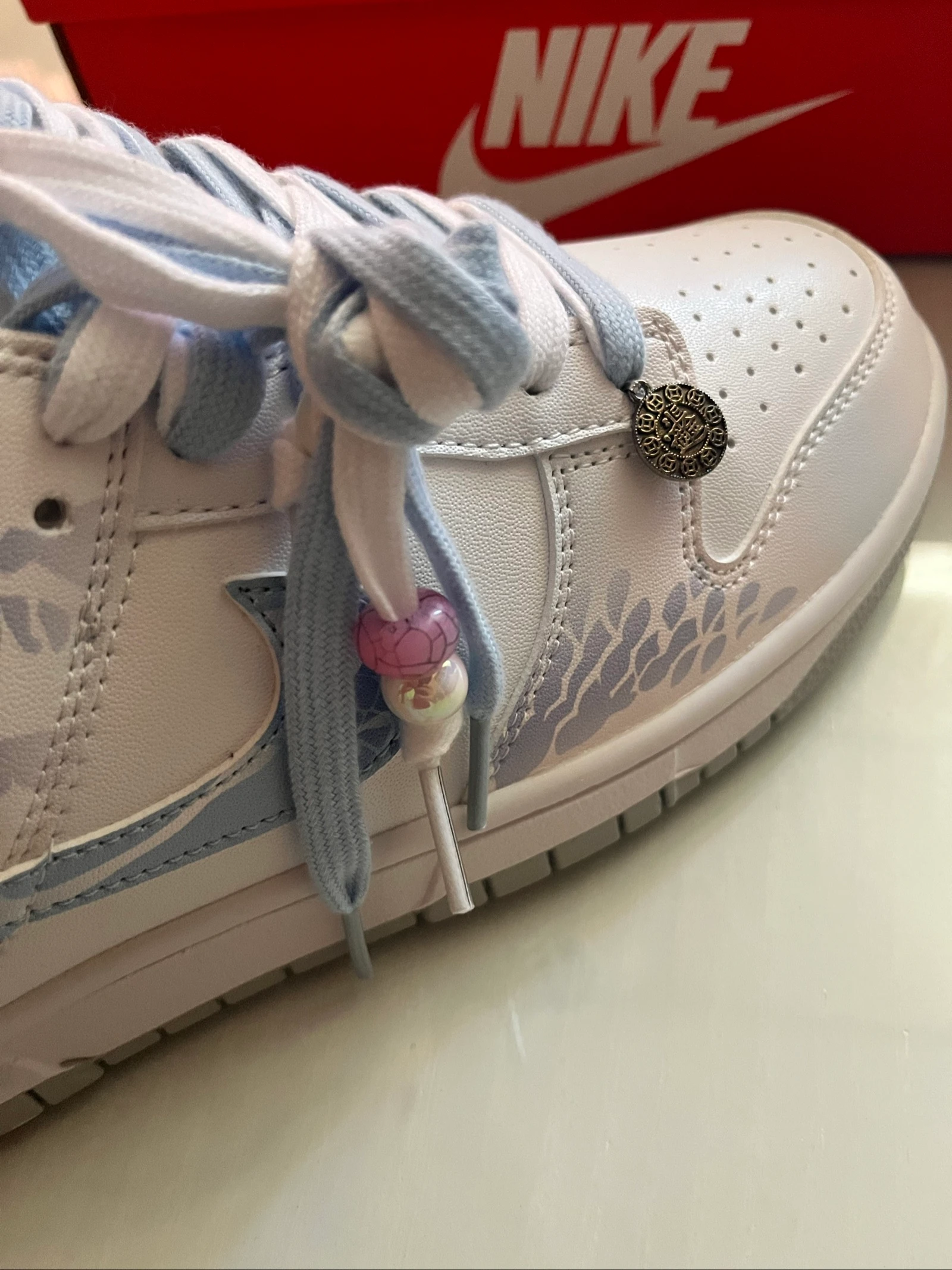 Nike Dunk Low Custom SteamPuppet Azul Blanco Taille 43 Neuves – photo 4